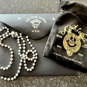 24” Bill Wall Leather (BWL) 4mm sterling silver ball chain.